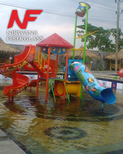 Design waterplay minimalis untuk wisata kolam renang anak